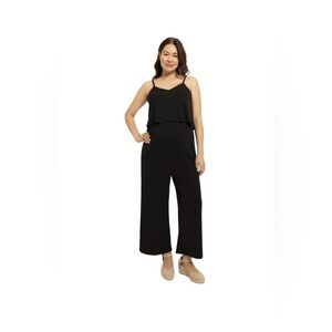 Black Sleeveless Maternity Jumpsuit